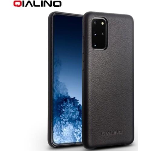 QIALINO Genuine Leather Phone Case for Samsung S20 Ultra 5G Luxury Back Card Slot Flip Cover for Samsung S20+ S10+ Note 10+ Plus