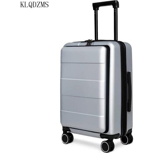 KLQDZMS 20inch high quality PC laptop trolley suitcase men carry on rolling luggage spinner on wheels women boarding case