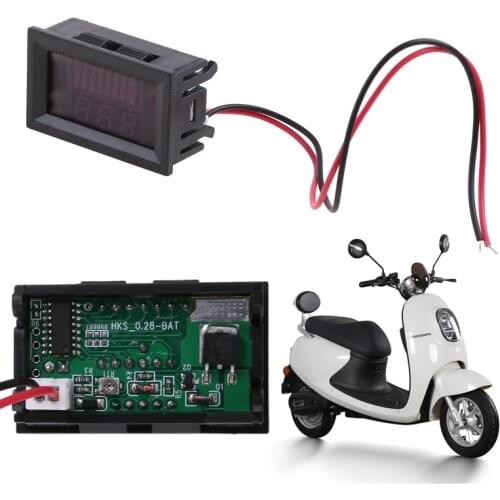 DC 12V-72V DC Digital Lead Acid Battery Capacity Indicator LED Indicator Voltmeter Tester Household Tools Voltmeter