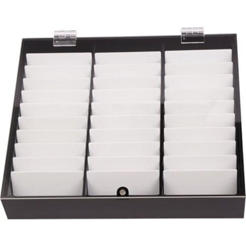 Display Stand Fake Nail Tips Storage Box 30 Compartments and Tabletop Artworks Decoration Container