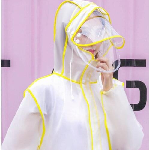 Cute High quality Womens Cycling Bicycle Bike Raincoat Rain Cape Poncho Hooded Windproof Rain Coat Mobility Scooter Cover Mens b
