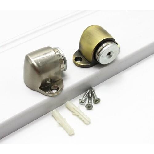 Stainless Steel Door Stopper Powerful Hidden Floor-mounted Magnetic Holder Doorstop Furniture Hardware