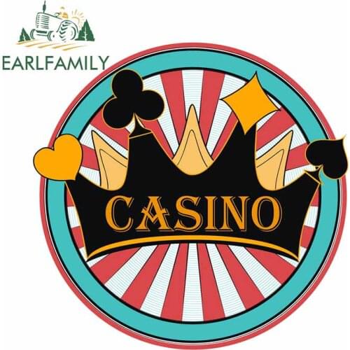 EARLFAMILY 13cm x 12.7cm For Casino DIY Decal Repair Car Sticker Vinyl Material Personality Occlusion Scratch Decoration