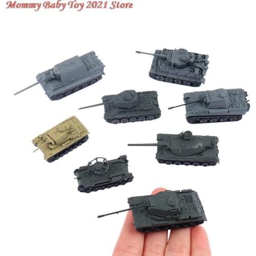1PCS/Set New 1:144 Scale Finished Model Toy 4D Sand Table Plastic Tiger Tanks World War II Germany Panther Tank Kids Toy