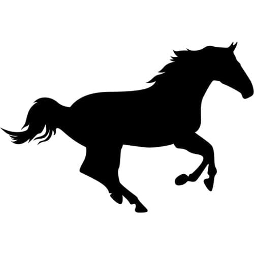 14cm*9.5cm Horse Running Interesting Car Stickers Fashion Decorative Car Window Glass Decal Sticker S6-2837