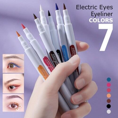 7 Pcs Colorful Liquid Eyeliner Kit Waterproof Long Lasting Non-smudge Eye Pigment Set Beauty Makeup Cosmetics Maquiagem TSLM1