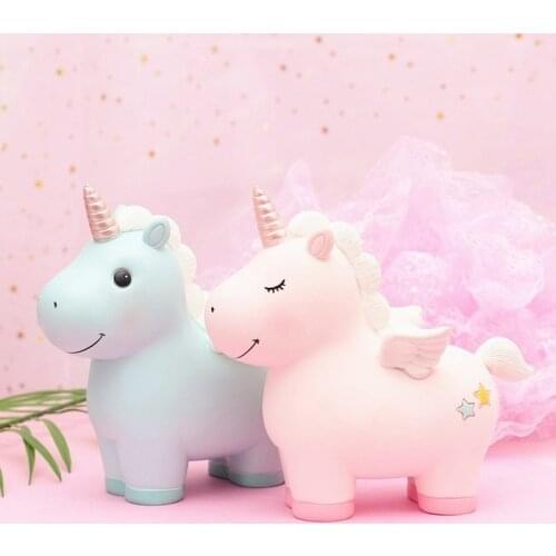 New Creative Dream Cute Unicorn Piggy Bank Childrens Room Desktop Decoration Home Decoration Valentines Day Birthday Gift