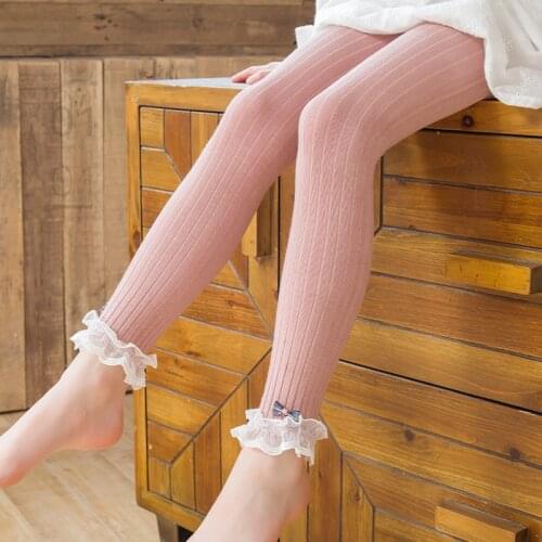 Spring Autumn Cute Leggings for Girls Candy Color Girls Leggings Elastic Children Tights Pants Baby Ribbed Legging Kids Clothing