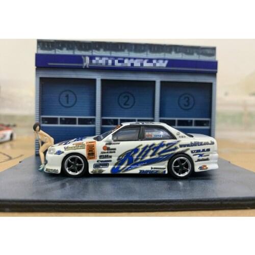 1:64 Scale Die Casting FALKEN ADVAN Garage Gate Scene Model Miniature Model Suitable For MINIGT GTR