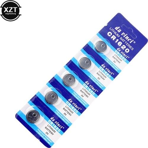 5PCS CR1620 Lithium Battery CR1620 Electronic Button Coin Cell Batteries 3V DL1620 5009LC Watch Toy Remote CR 1620