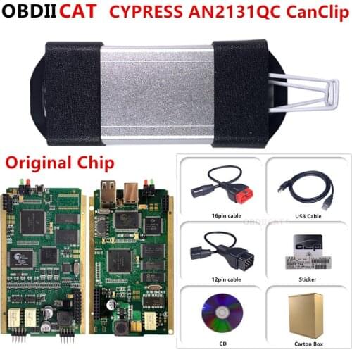 Best Gold Side PCB Board Can Clip V190 V193 Chip A+ OBD2 Diagnostic Scanner Tool