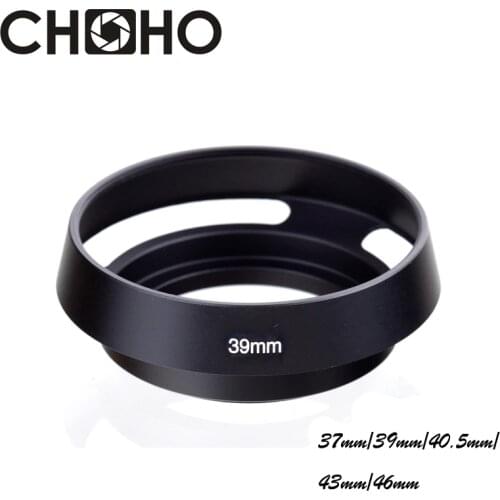 Camera Lens Hood Metal Vented 37mm 39mm 40.5mm 43mm 46mm Screw-in Lente Protect For Canon Nikon Sony Leica Olympus Pentax