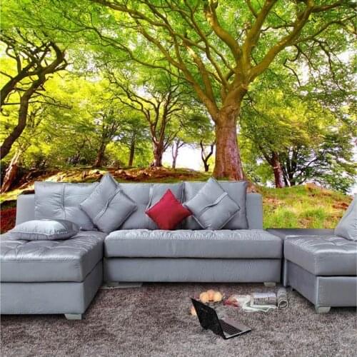 3D Wallpaper Nature Landscape Green Forest Photo Mural Living Room Sofa TV Backdrop Wall Home Decor Eco-Friendly Wallpaper M