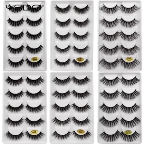 5 Pairs 3D Mink EyeLashes Natural 3D Mink Lashes Beauty Essentials Soft False Lashes MakeupFalse EyeLashes Full False EyeLashes
