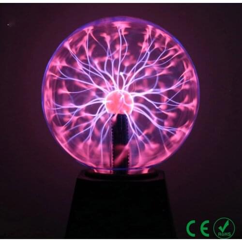 Novelty Magic Crystal Plasma Ball Touch Lamp Sphere Night Light Christmas Kids Gift Glass Lamp Decor Table Lights 3/4/5/6 Inch