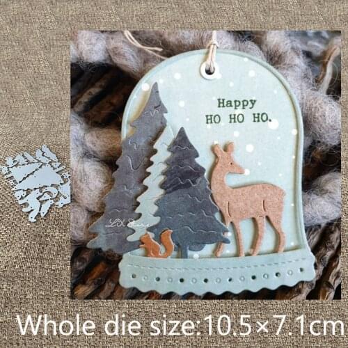 New Design Craft Metal stencil mold Cutting Dies fawn fox forest decoration scrapbook die cuts Album Paper Card Craft Embossing