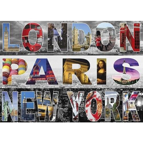 Full square/round 5D DIY diamond painting Cityscape Embroidery Pattern Cross stitch kits mosaic wall stickers