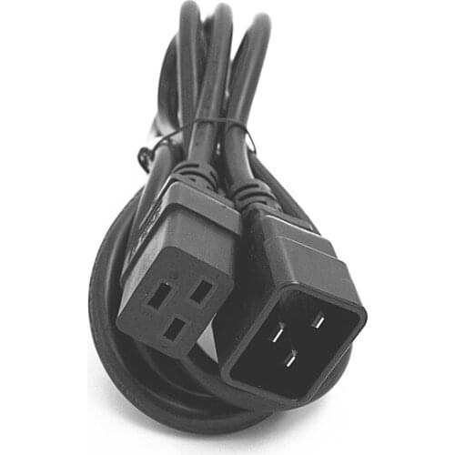 1 pcs IEC320 Female C19 to Male C20 Power Mains Extension Cable 1.8m for PDU UPS 16A Heavy-Duty Computer