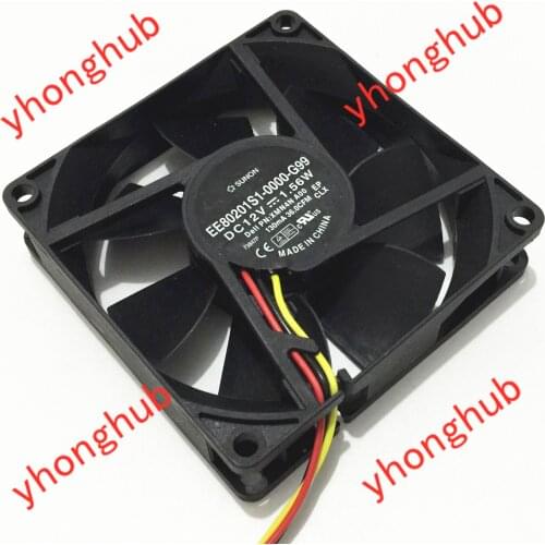 SUNON EE80201S1-0000-G99 XMN4N A00 DC 12V 1.56W 80x80x20mm Server Cooling Fan