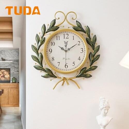 TUDA 49x55cm Free Shipping American Style Retro Creative Fashion Wall Clock Modern Simple Home Living Room Cool Quartz Clock