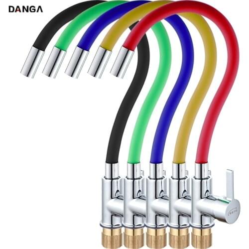 Pull Down Kitchen Faucet Sink Water Tap Brass Kitchen Spigot Hot and Cold Mixer Single Pipe Tap Rotating Water Faucet Basin Tap