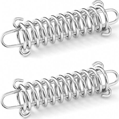 High Strength Camping Tent Spring Buckle High Elasticity Strength Stainless Steel Rope Tensioner Fixed Hook Buckle Beach Camping