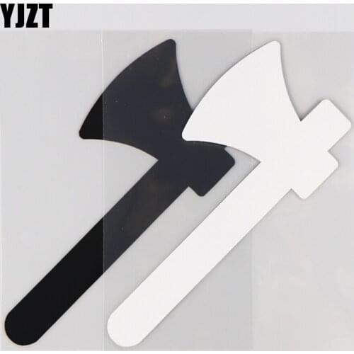 YJZT 13CM*16CM Axe Concise Pattern Decoration Vinyl Decal Weapon Car Sticker 1A-0509