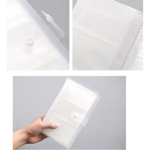 1 Pc 240 Slots Transparent PP Cover Business Card Book Large Capacity ID Holders Ticket Collection Clip