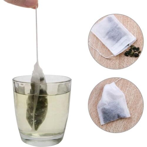 100Pcs/Lot Teabags Empty Scented Tea Bags With String 7 x 9CM Heal Seal Filter Paper for Herb Loose Tea