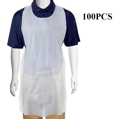 Tattoo Apron 100PCs Disposable PE Cleaner Sanitary Transparent Poly Aprons Tattoo Accessories Household Use Free Shipping