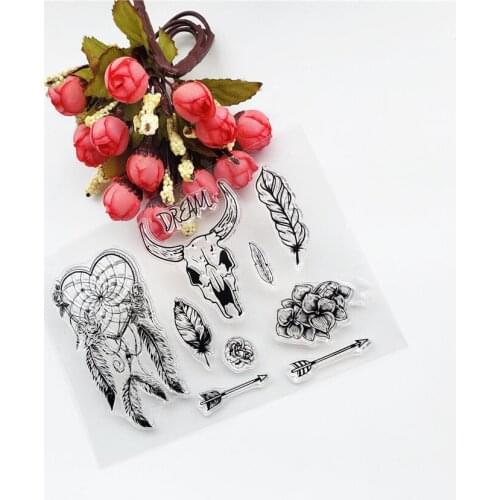 11*16CM Dreamcatcher Transparent Clear Stamp Silicone Stamp/Seal DIY Scrapbooking/Photo Album Easter Stamp Sheets