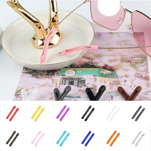 2021 1pair Candy Color Glasses Anti-slip cover Ear Hook Silicone Anti-Slip Holder for Sunglasses Eyeglass Leg Temple Tips