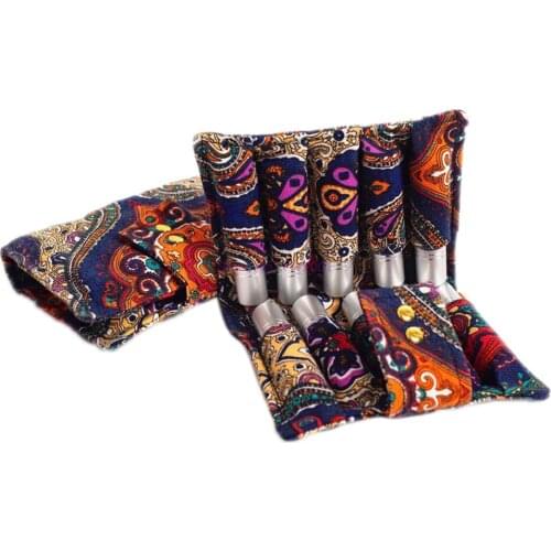 30pcs 6/10 Grids Bottle Essential Oil Storage Bag 10ml Canvas Essential Oil Bag Carrying Holder Case Women Cosmetic Makeup Bag