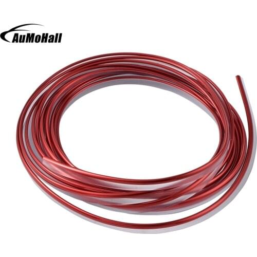 5M Universal Car Styling Flexible Trim For Car Interior Exterior Moulding Strip Decorative Strips Line DIY Sticker Red/Blue
