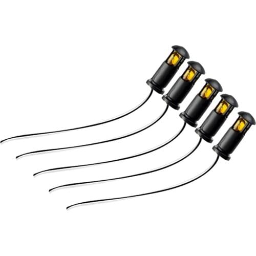 5 Pieces Lawn Lights Train Railway Street Scenery For Model Trains Yellow