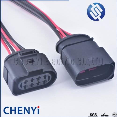 8 Pin 3.5 series Auto waterproof connector Front bumper radar tail light Headlights Lamp plug 8D0973734 8D0973834 for VW Audi