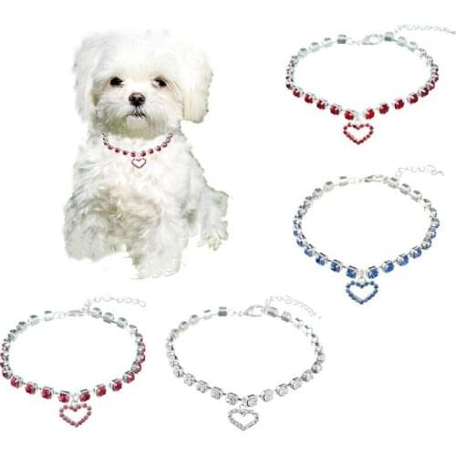 Single Drain Drill Cat And Dog Accessories Pet Collars Peach Heart Pendants Pet Supplies Cat And Dog Accessories