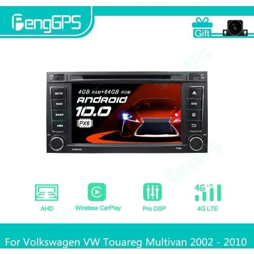For Volkswagen VW Touareg Multivan 2002 - 2010 Android Car Radio Stereo Multimedia DVD Player 2 Din Autoradio GPS Navigation PX6