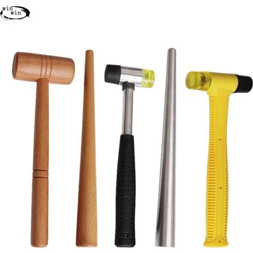 Berkem Ring Stick+Rubber Hummer Repair Tool Correction And Expansion Of Rings Rubber Hummer Ring Iron Bar Wood Hummer