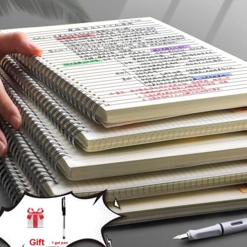 A4 grid notebook student eye protection coil book hand ledger business meeting student notebook planner notebook 2021