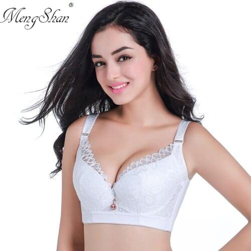 Large underwear bra lingerie femme Increase fertilizer Agglomeration adjustment type big size bra lingerie DEF cup 50F 115F