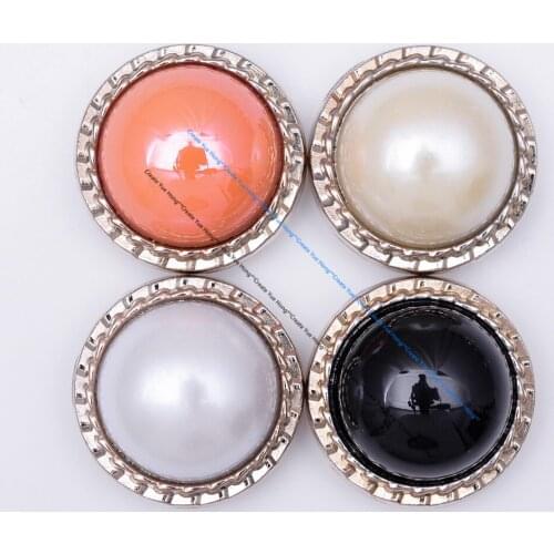 10pcs 23mm Stylish Bling Silver Pearl Beads Western Flower Leathercraft Belt Conchos For Clothes Garment Bag Wallet Screw back