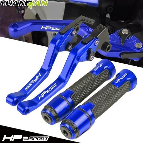 For BMW HP2SPORT 2008 2009 2010 2011 Motorcycle HP2 SPORT Logo Accessories CNC Brake Clutch Levers Handlebar Handle Hand Grips
