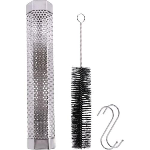 Smoke Tube - 12 Inch Smoke Tube For Pellet Grill 5 Hours Of Billowing Smoke, Pellet Smoker Tube For All Grill Or Smoker