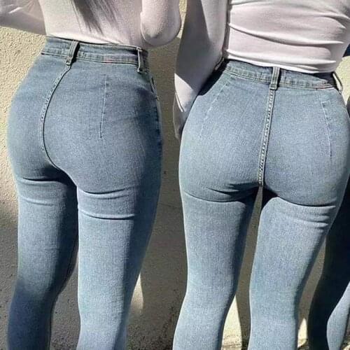 BaoZhuo Womens Jeans Spring Summer Fashion High Waist Stretch Skinny Jeans For Women 2021 Mom Pencil Trousers Pants
