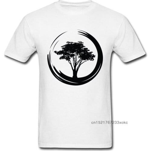 The Breathing Tree T-shirt Couple Match T Shirt Unisex Men Women Summer Casual Tshirt 100% Cotton Om Zen Buddhism Style Tops