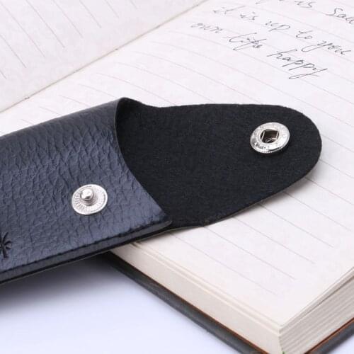 Q1FA Glasses Bag Reading Glasses Case Portable Outdoor Travel 360 Rotation Faux Leather Soft Protective Storage Lightweight Men