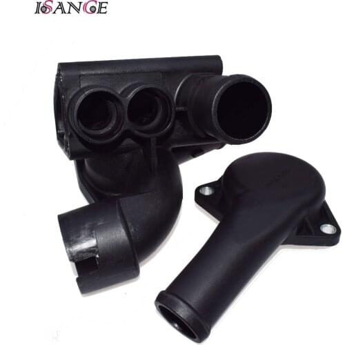 ISANCE Coolant Water Pipe Hose Thermostat Housing 022121117C 021121121C For VW Golf Jetta 1999 2000 2001 2002 2003 2004 2005
