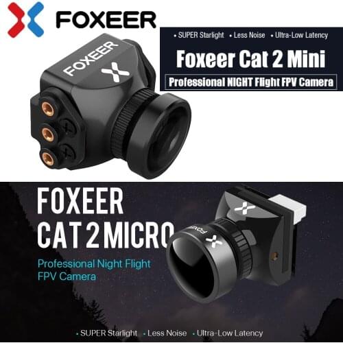RC FPV Camera,Foxeer Mini Cat / Micro Cat 2 1200TVL Starlight 0.0001Lux Low Latency Low Noise FPV Camera For FPV Racing Drone