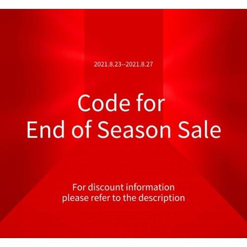 Code for End of Season Sale For discount information please refer to the description